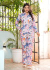 Women Floral Printed Co-Ord Set | Soft Cotton Button-Down Shirt & Comfortable Pajama | Stylish Full Sleeve Nightwear for Ladies | Breathable Sleepwear & Loungewear Set for Home & Daily Comfort